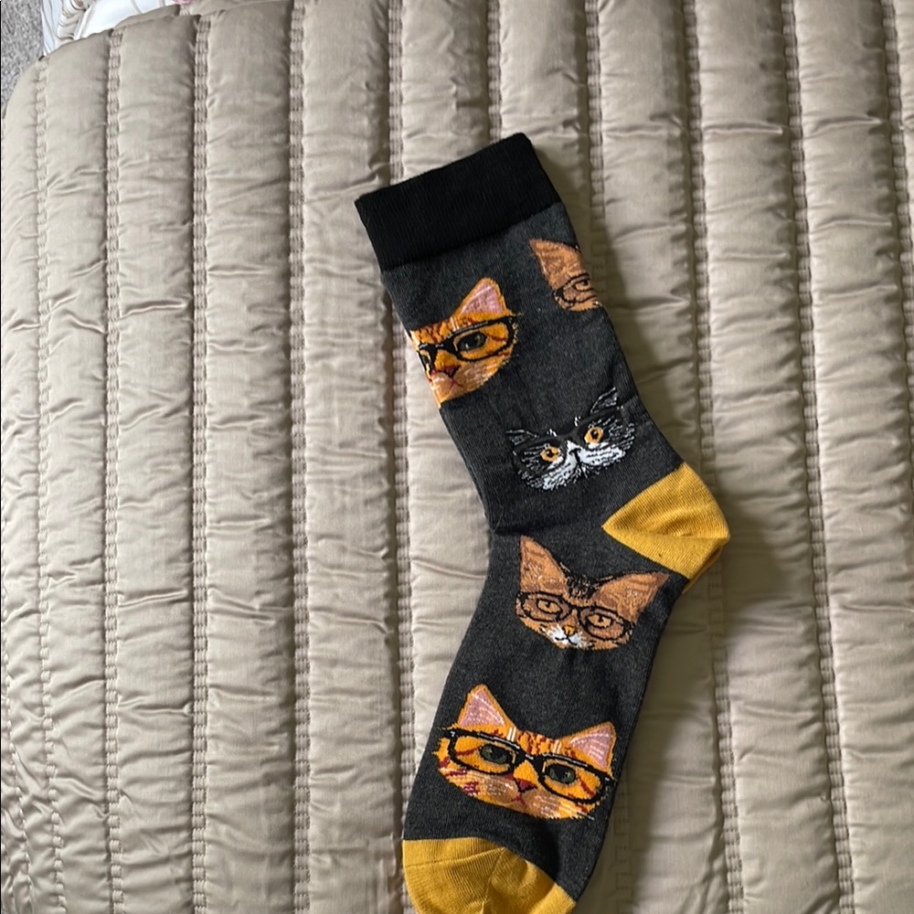 Cat Face Patterned Socks
